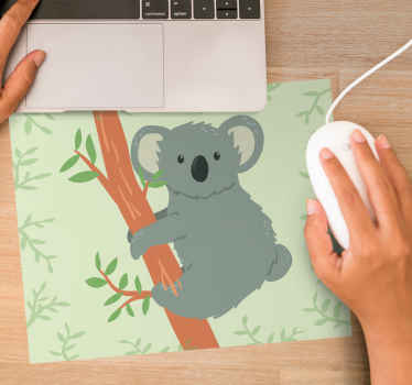 Cute small climbing koala cartoon mousepad - TenStickers