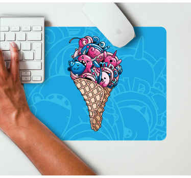 Hieno jäätelögraffiti Alkuperäinen hiirimatto - Tenstickers