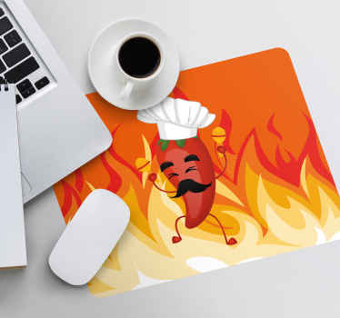 Chilli chef cartoon graffiti mousepad - TenStickers