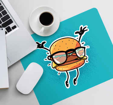 Cheesy burger graffiti original mouse pad - TenStickers