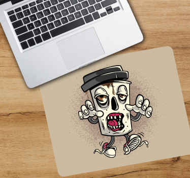 Coffee zombie graffiti character mouse pad - TenStickers