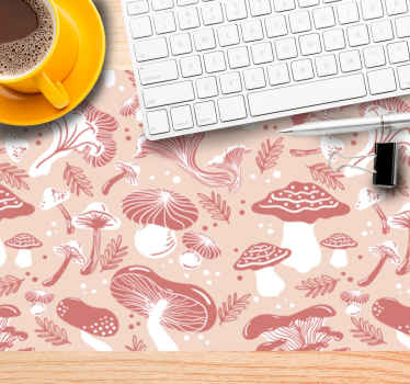 Forest mushrooms on beige original mouse pad - TenStickers