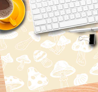 Beige sienimallit Alkuperäinen hiirimatto - Tenstickers