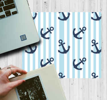 Lacivert dikey çizgili desen fare altlığı - TenStickers