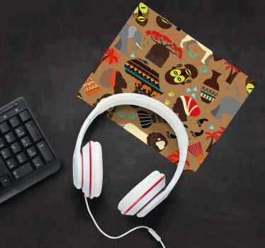 Mauspad muster mit kulturellen symbolen - TenStickers