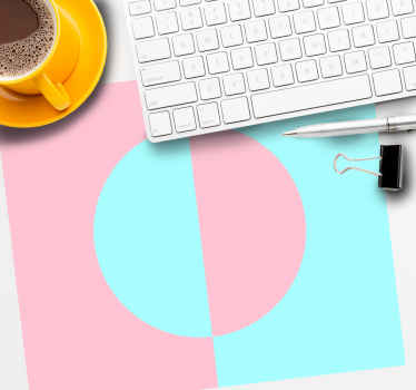 Geometrický kulatý barevný blok originální podložka pod myš - TenStickers