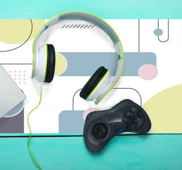 Pastel geometrisk original musemåtte - TenStickers