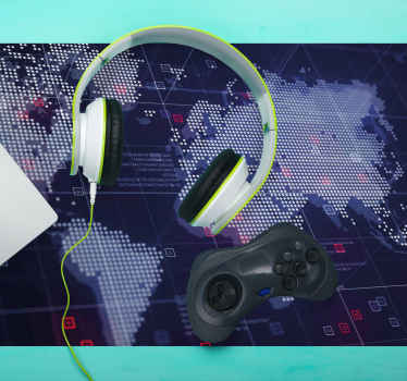 Gaming world map gaming mouse pad - TenStickers