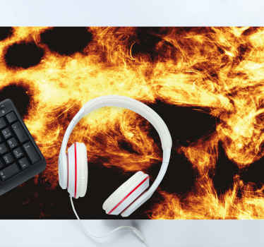 X ZERO flames graphic gaming mouse pad - TenStickers