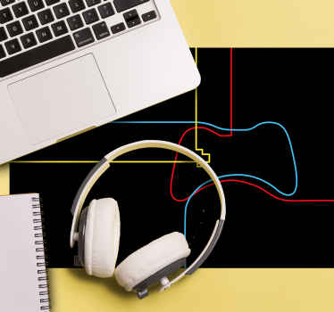 Ince çizgiler ped grafik oyun mouse pad - TenStickers