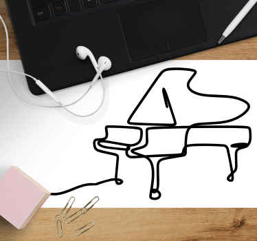 Piano line art cute design more mousepads - TenStickers