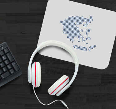 χαλάκι ποντικιού χάρτης του κόσμου αφηρημένη σχηματική Ελλάδα - TenStickers