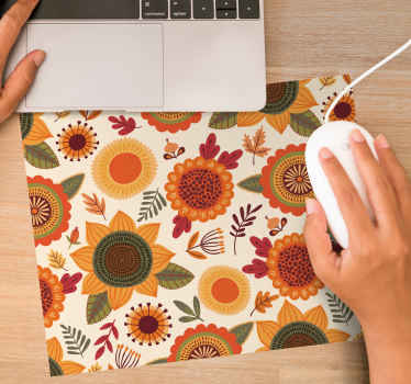 őszi színek virágos egérpad - TenStickers