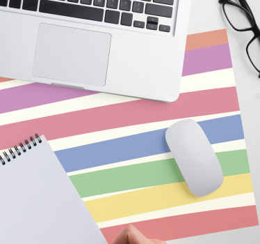 Alfombrilla de ratón texturas Rayas verticales multicolores - TenVinilo