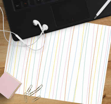 파스텔 컬러 줄무늬 마우스 패드 패턴 - TenStickers