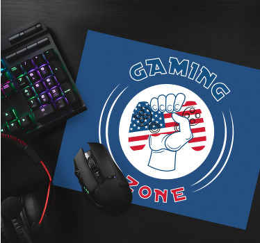 USA flag game controllers gaming mouse pad - TenStickers
