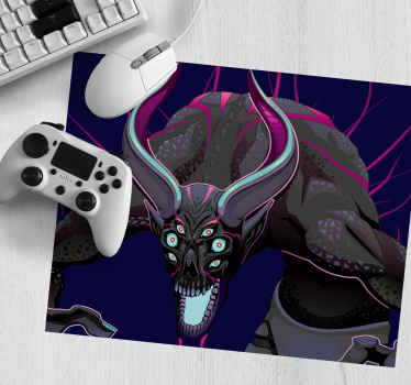 Mouse pad gaming ilustración de criatura mítica - TenVinilo
