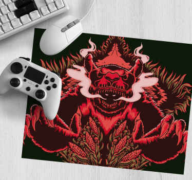 Red monster gaming mouse pad - TenStickers