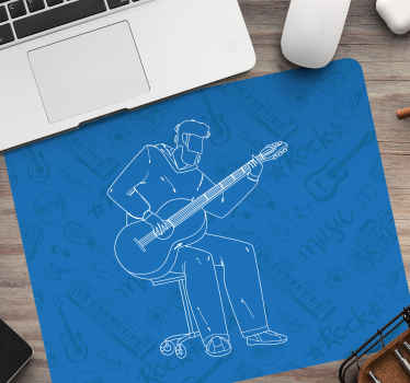 Gaming mauspad musiker mit gitarre - TenStickers