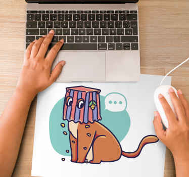 Oryginalna podkładka pod mysz z zabawnym kotem - TenStickers