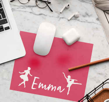 Alfombrilla ratón personalizable Bailarina, silueta, bailando - TenVinilo
