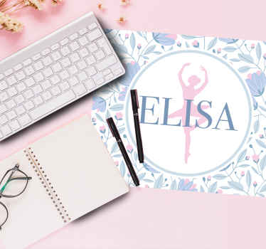 Balerina v krogu personalizirana podloga za miško - TenStickers