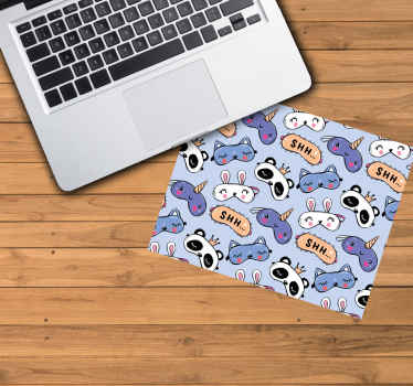 Anime mousepad with cute animal designs - TenStickers