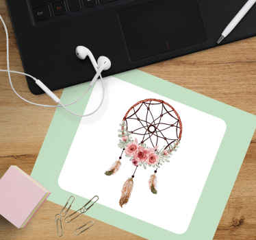 Originální podložka pod myš lapač snů s růžemi - TenStickers