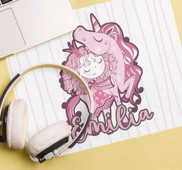 Mauspad originell mit verspielter einhorn-illustration - TenStickers