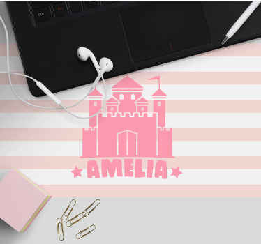 이름이 있는 마우스 패드 성 테마 디자인 - TenStickers