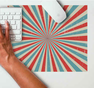 Alfombrilla de ratón texturas Patrón de prelavado retro azul y ro - TenVinilo