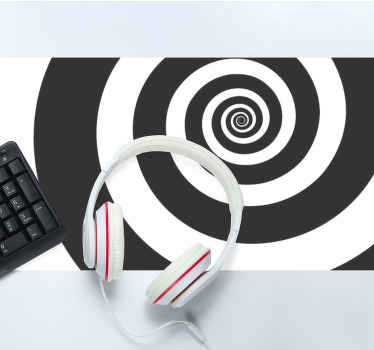 흑백 최면 마우스 패드 패턴 - TenStickers