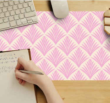 Ružičasti dlan retro uzorak originalna podloga za miš - TenStickers