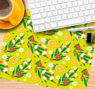 Mouse pad patterns playful summer tropics - TenStickers