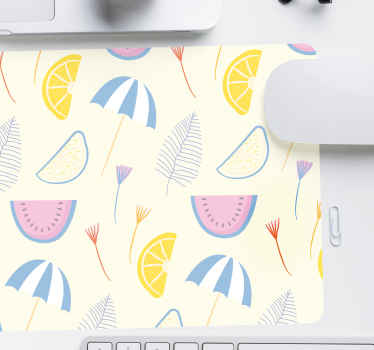 Görögdinnye és esernyők pasztell több egérpad - TenStickers