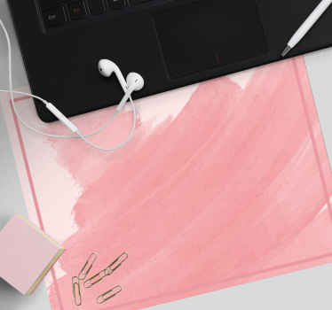 Trazos de pintura de color salmón más alfombrillas de ratón - TenVinilo