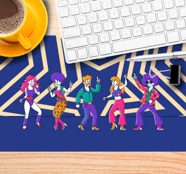 변덕스러운 마우스 패드 복고 댄스 캐릭터 - TenStickers