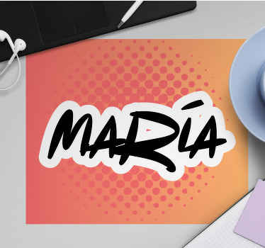 Swag graffity stil orange bakgrund mus matta - Tenstickers