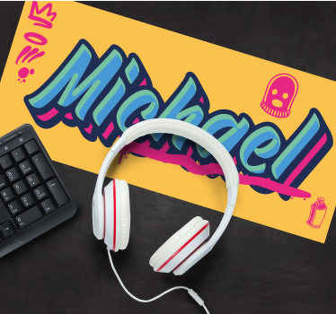 Alfombrilla ratón personalizable Diseño de graffiti estilo droga - TenVinilo