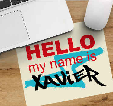 Mano vardas kortelės grafiti asmeninis pelės kilimėlis - „Tenstickers“