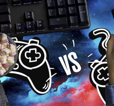 Controllere abstrakt tegning gaming musemåtte - TenStickers