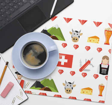 Amo la svizzera più tappetini per il mouse - TenStickers