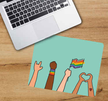 Mauspad originell bunte hände der einheit - TenStickers