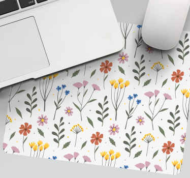 Garden multicolor flowers pattern mousepad - TenStickers
