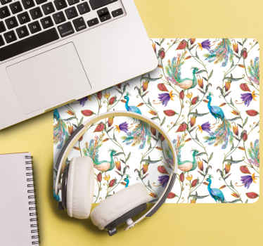 Garden flowers with little birds more mousepads - TenStickers