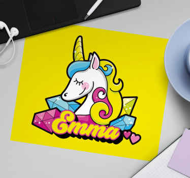 Gražus deimantinis vienaragis personalizuotas pelės kilimėlis - „Tenstickers“