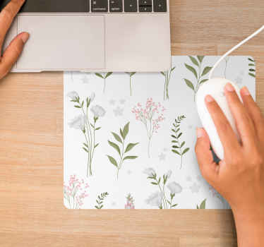 Minimalistický vzor divokých květin více podložka pod myš - TenStickers