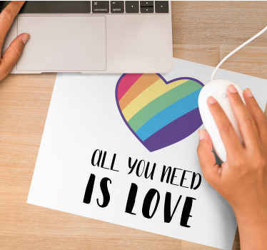 Mousepads símbolo do amor social lgbt - TenStickers