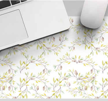 Originale akvarel grønne blade musemåtte - TenStickers