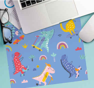 Roztomilé bruslařské dinosaury pro děti prostírání - TenStickers